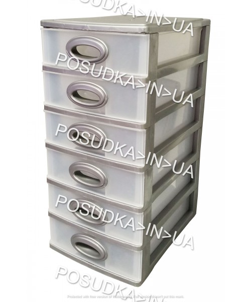 Міні-комод на 6 ящиків Консенсус сірий