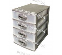 Мини-комод на 4 ящика Консенсус серый