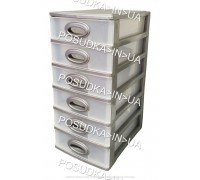 Мини-комод на 6 ящиков Консенсус серый