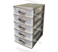 Мини-комод на 5 ящиков Консенсус серый