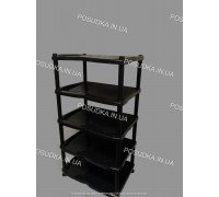 Полка для обуви пластиковая черная Efe Plastics 5 ярусная