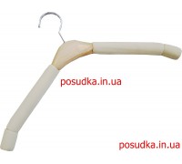 Вешалка деревянная с поролоновыми плечами светлая