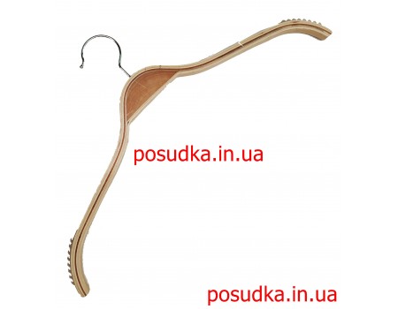 Плечики гнутая фанера для вещей  антискользщей вставкой 5 шт