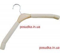 Вешалка деревянная с поролоновыми плечами светлая