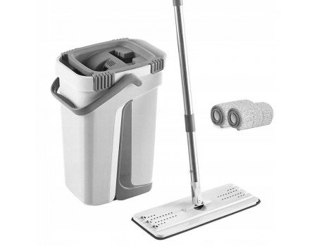 Швабра з відром R1 комплект 12 літрів з автоматичним віджимом із запасною насадкою