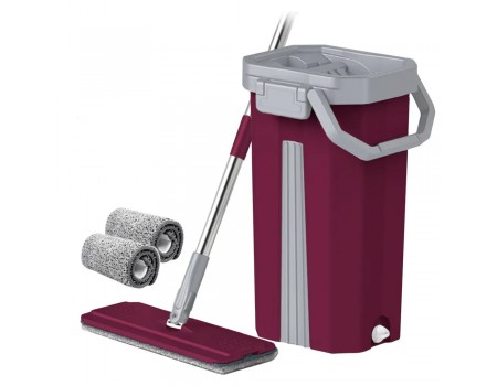 Швабра з відром комплект Scratch Cleaning Mop RED 8 літрів з автоматичним віджиманням