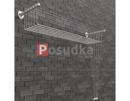 Сушка для белья уличная настенная Флорис 1.3 м