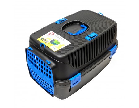 Контейнер для перевозки кошек собак IRAK PLASTIK РТ-105 до 9 кг синий