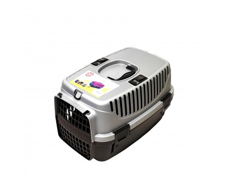 Переноска для кішки IRAK PLASTIK РТ-100 до 6 кг серый