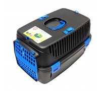 Переноска для котов и маленьких собак IRAK PLASTIK РТ-105 до 9 кг синий