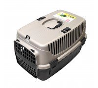 Переноска для котов и маленьких собак IRAK PLASTIK РТ-105 до 9 кг бежевый