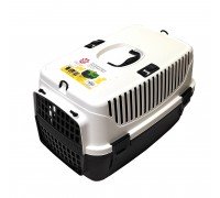 Переноска для котов и маленьких собак IRAK PLASTIK РТ-105 до 9 кг белый