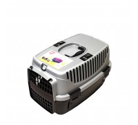 Переноска для котов и маленьких собак IRAK PLASTIK РТ-100 до 6 кг серый