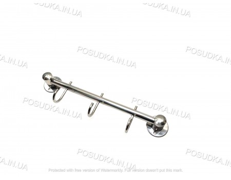 Вешалка планка с 3 крючками для полотенец из нержавейющей стали ArcHI