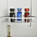 Полиця алюмінієва у ванну кутова навісна двоярусна HP 99-007