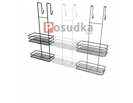 Полка подвесная на стену для душа 2 ярусная ПД-2522-4