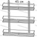 Полочка прямоугольная 45 см 3-ярусная 2-контурная хром ПП-4532