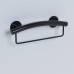 Поручни для ванной и туалета с полкой для полотенца нержавейка 55 см черный цвет