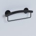 Поручні для ванної та туалету з полицею для рушника нержавіюча сталь 55 см чорний колір