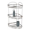 Полка в ванную НЕРЖАВЕЙКА 3-ех ярусная 20*20 см Flower Mabello