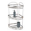 Полка в ванную НЕРЖАВЕЙКА 3-ех ярусная 20*20 см Flower Mabello
