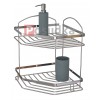 Угловая полка для ванной НЕРЖАВЕЙКА 2 ярусная 20*20 см Star Mabello Угловая полка для ванной НЕРЖАВЕЙКА 2 ярусная 20*20 см Star Mabello