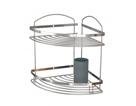 Полка в ванную нержавейка в Украине 2-ух ярусная Oval Mabello