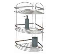 Полка для ванной комнаты НЕРЖАВЕЙКА 3-ех ярусная 20*20 см Oval Mabello