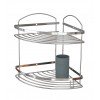 Полка для ванной комнаты НЕРЖАВЕЙКА 2-ух ярусная 20*20 см Oval Mabello