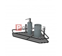 Полочка угловая 20 см 1-ярусная черный цвет ПУ-20123