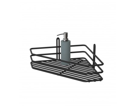 Полиця кутова 25см 1-ярусна 2-контурна хром