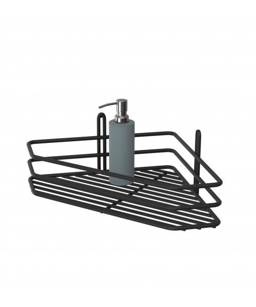 Полочка угловая 25см 1-ярусная черный цвет ПУ-25123