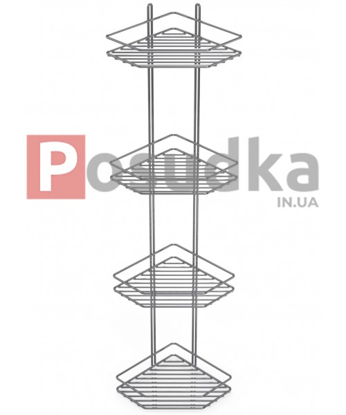Полочка угловая 20см 4-ярусная хром ПУ-20422