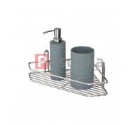 Полочка угловая 25см 1-ярусная хром ПУ-25122