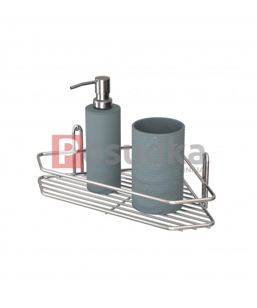 Полочка угловая 25см 1-ярусная хром ПУ-25122