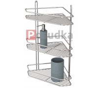Полочка угловая 25см 3-ярусная хром ПУ-25322