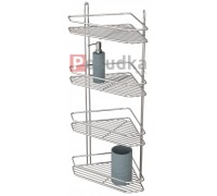Полиця кутова 25см 4-ярусна хром ПУ-25422