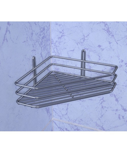 Полочка угловая 25см 1-ярусная хром ПУ-2513