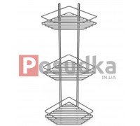 Полочка угловая 20см 3-ярусная хром ПУ-20322