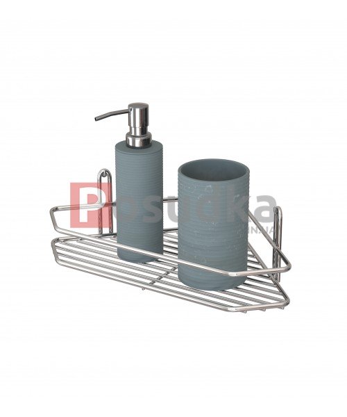 Полочка угловая 25см 1-ярусная хром ПУ-25122