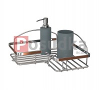 Полки для ванной комнаты НЕРЖАВЕЙКА 1 ярусная 22*22 см Tree Mabello
