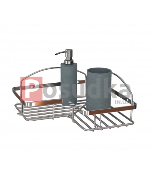 Полки для ванной комнаты НЕРЖАВЕЙКА 1 ярусная 22*22 см Tree Mabello