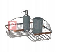 Полки для ванной комнаты НЕРЖАВЕЙКА 1 ярусная 22*22 см Tree Mabello