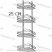 Полиця кутова 25см 4-ярусна 3-контурна хром