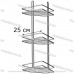 Полочка угловая 25см 3-ярусная 2-контурная хром