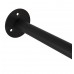 Карниз для шторы в ванной угловой в Украине 70*140 см цельный нержавейка черный цвет