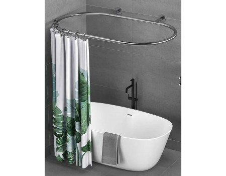 Карниз для ванной круговой овальный 70*120 см нержавеющая сталь