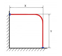 Карниз для душа поддона Г-образный Индивидуальный размер