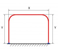 П-образный карниз для ванной Индивидуальный размер
