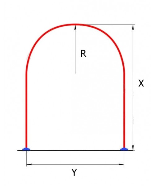 Карниз для ванної підкова 70*120 см